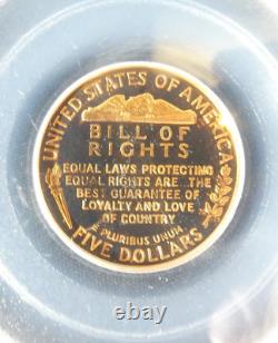 Pièce commémorative en or de 5 $ de 1993 W MADISON PCGS PR69 DCAM