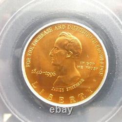 Pièce commémorative en or de 5 $ de 1996 du Smithsonian PCGS MS69