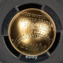 Pièce commémorative en or de la Salle de la renommée du baseball 2014-W G$5 PCGS MS 70 SKU-G4198