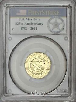 Pièce commémorative en or du Service des Marshals des États-Unis de 2015-W, PCGS PR69DC, 1ère rue