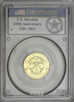 Pièce commémorative en or du United States Marshals Service de 2015 - PCGS PR69DC, 1er rue.