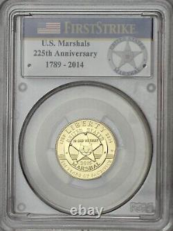 Pièce commémorative en or du United States Marshals Service de 2015-W, PCGS PR69DC, première rue.