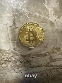Pièce commémorative physique en Bitcoin couleur or Collection collectionnable NOUVEAU