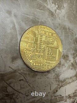 Pièce commémorative physique en Bitcoin couleur or Collection collectionnable NOUVEAU