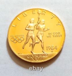 Pièce d'or 1984 Olympic Commemorative $10 Gold Eagle Coin COA/OGP/WP