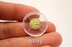 Pièce d'or américaine American Mint HISTOIRE DE L'AVIATION 14K 585 LIBERIA 2000 $10 11mm.