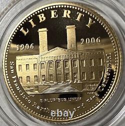 Pièce d'or commémorative de 5 dollars US de l'US Mint pour le centenaire de la Liberty San Francisco de 2006