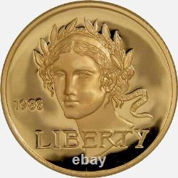Pièce d'or commémorative de 5 dollars de 1988 pour les Jeux olympiques de Séoul (version épreuve)