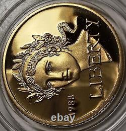 Pièce d'or commémorative de 5 dollars de preuve DCAM des Jeux olympiques de Séoul 1988 W Liberty dans une capsule