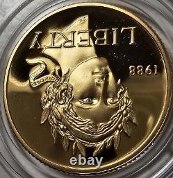Pièce d'or commémorative de 5 dollars de preuve DCAM des Jeux olympiques de Séoul 1988 W Liberty dans une capsule