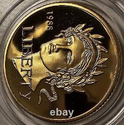 Pièce d'or commémorative de 5 dollars de preuve DCAM des Jeux olympiques de Séoul 1988 W Liberty dans une capsule