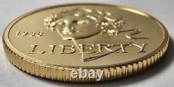 Pièce d'or commémorative de 5 dollars de preuve DCAM des Jeux olympiques de Séoul 1988 W Liberty dans une capsule