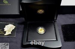 Pièce d'or commémorative du centenaire de la pièce de 10 cents W Mercury en or de 2016 avec boîte, certificat d'authenticité, 1/10 oz 999 or.