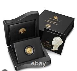 Pièce d'or commémorative du centenaire du Mercury Dime de 2016 de la Monnaie des États-Unis dans sa boîte d'origine avec certificat d'authenticité