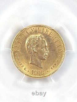 Pièce d'or de 4 pesos de 1916 PCGS MS62 Gold Shield