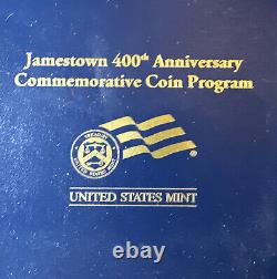 Pièce d'or de 5 dollars - Preuve 2007 - 400e anniversaire de Jamestown - boîte et certificat d'authenticité.