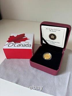 Pièce d'or pure de 1/10 oz (2013) de la Monnaie royale canadienne (le castor)