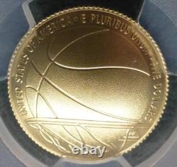 Pièce de 5 $ en or du Hall of Fame de basketball 2020 W PCGS MS 70, Autographe de Byron Scott