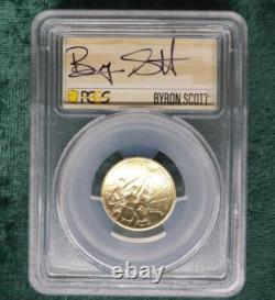 Pièce de 5 $ en or du Hall of Fame de basketball 2020 W PCGS MS 70, Autographe de Byron Scott