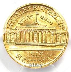Pièce de Dollar en Or Commémorative McKinley de 1916 G$1 Certifiée PCGS AU58