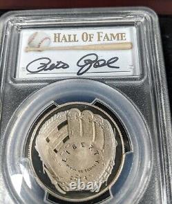 Pièce de baseball HOF en 3 parties, PCGS PR70, signée Pete Rose, en or et argent plaqué.