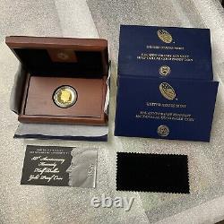 Pièce de monnaie commémorative en or de 50ème anniversaire du demi-dollar Kennedy de 2014 avec boîte et certificat d'authenticité