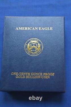 Pièce de monnaie en or de 1/10 once American Eagle Proof 2011 MMG08