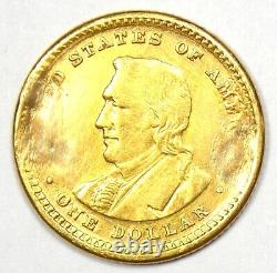 Pièce de monnaie en or de 1 dollar Lewis and Clark de 1904, détails en AU (Ancient Unit) (Ex-Jewelry) Rare