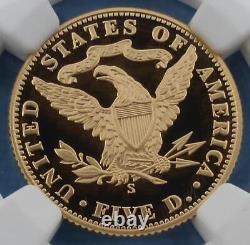 Pièce de monnaie en or de $5, édition 2006 S NGC Proof 70 Ultra Cameo Old Mint, PF70 U-Cam $5 en or.
