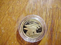 Pièce de preuve en or de cinq dollars américains des JO d'Atlanta 1996, 1/4 once Troy.