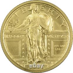 Pièce en or centenaire du quarter Standing Liberty 2016-W SP70 PCGS