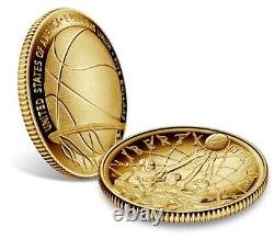 Pièce en or commémorative Proof du Hall of Fame du basketball 2020 dans son emballage d'origine/Certificat d'authenticité (20CA)