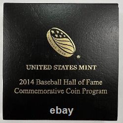 Pièce en or commémorative UNCIRCULATED du Temple de la renommée du baseball de 2014 dans OGP/COA (B32)