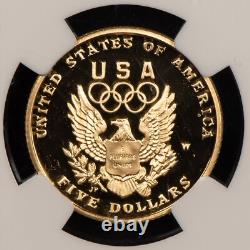 Pièce en or commémorative olympique de 5 $ G$5 1992-W épreuve NGC PF 70 UC SKU-G1850