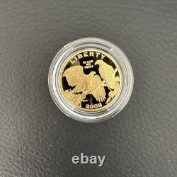 Pièce en or de 5 $ Proof 2008-W Commemorative Aigle Pêcheur avec boîte et SANS COA 90 % or