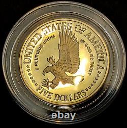 Pièce en or de 5 $ ultra cameo épreuve BU non circulée de la statue de la liberté de 1986