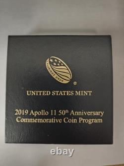 Pièce en or de cinq dollars en édition limitée commémorative du 50e anniversaire d'Apollo 11 de 2019