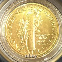 Pièce en or du centenaire du Mercury Dime de 2016