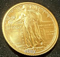 Pièce en or du centenaire du quarter Standing Liberty 2016, magnifique