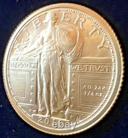 Pièce en or du centenaire du quarter Standing Liberty 2016, magnifique