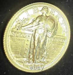 Pièce en or du centenaire du quarter Standing Liberty 2016, magnifique