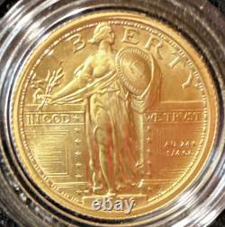Pièce en or du centenaire du quarter Standing Liberty 2016, magnifique
