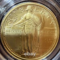 Pièce en or du centenaire du quarter Standing Liberty 2016, magnifique