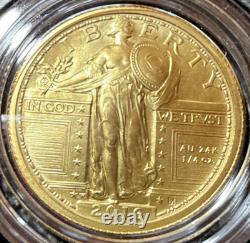 Pièce en or du centenaire du quarter Standing Liberty 2016, magnifique