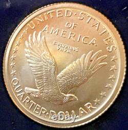 Pièce en or du centenaire du quarter Standing Liberty 2016, magnifique