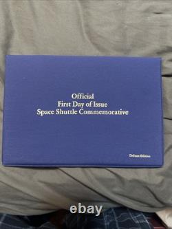 Pièce officielle en or 14 carats et timbres de la navette spatiale Columbia 1981 Édition deluxe