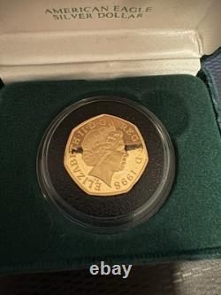 Pièce spéciale de 50p en or 1998 pour le 25e anniversaire de l'UE