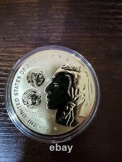 Pièces commémoratives américaines autochtones plaquées or 24 carats (3)