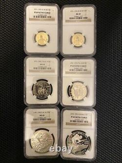 Pièces commémoratives en or de 1991-1995 pour le 50e anniversaire de la Seconde Guerre mondiale. Or & Argent