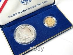 Pièces de la Constitution des États-Unis 1987, pièce en or américain 5 dollars, 8,3 grammes, 90 % d'or 1